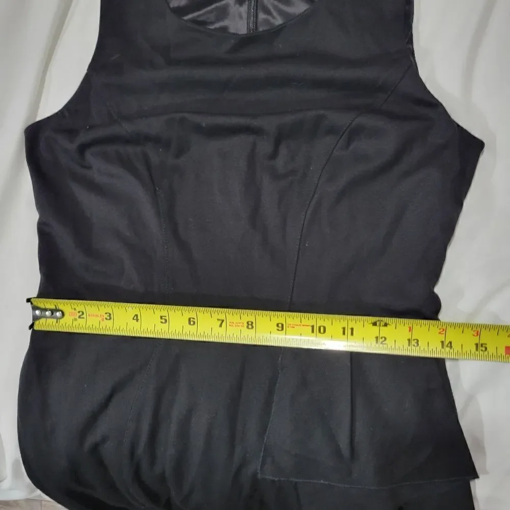Bebe black mini dress with side ruffle detail